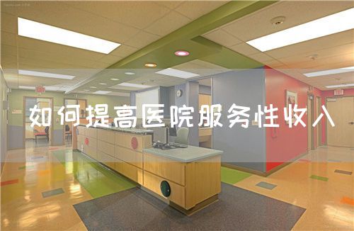 如何提高醫(yī)院服務(wù)性收入(圖1)