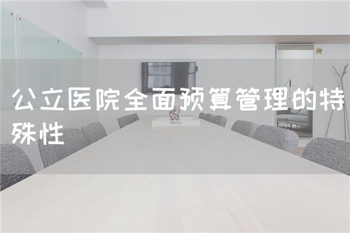 公立醫(yī)院全面預(yù)算管理的特殊性(圖1)