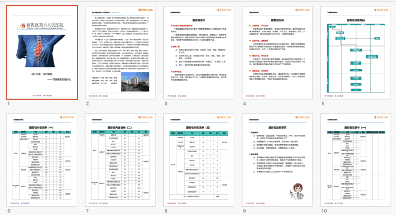 醫(yī)療延伸服務包示例